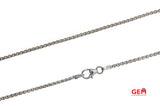 Makur Satin Diamond Pendant Wheat Link 14K 585 White & Yellow Gold 16" Necklace