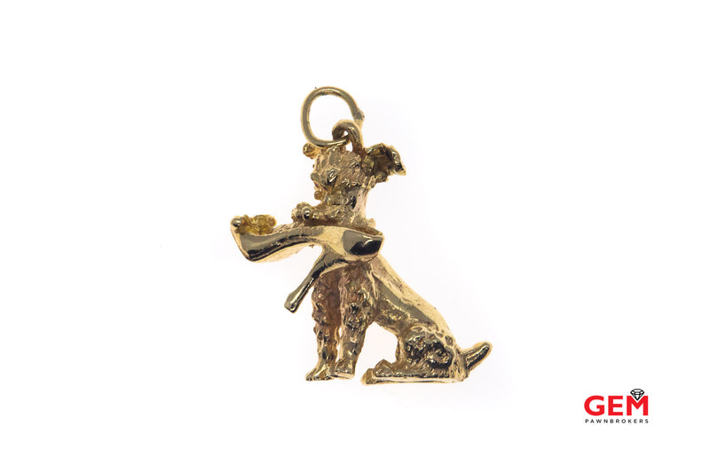 14 KT Yellow Gold Dog with High Heel Charm