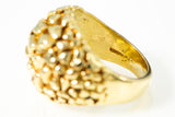 Vintage Bauble Nugget 18k 750 Yellow Gold Domed Ring Size 6.5