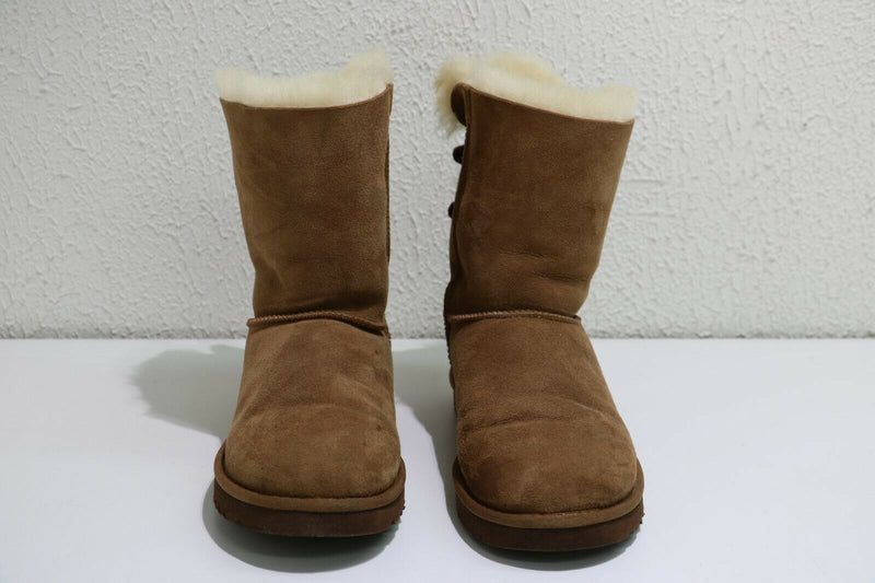 UGG Short Brigette Bow Boots Suede Sheepskin UGG Pure Line Size US 7