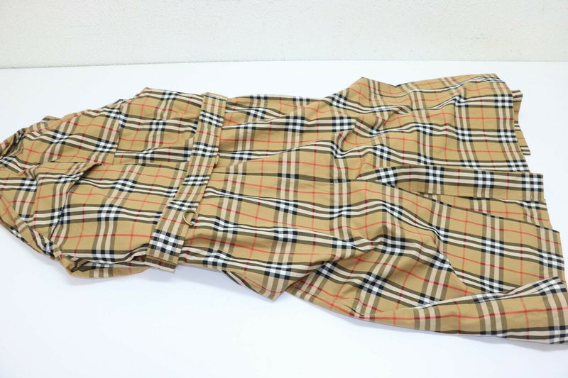 Burberry Antique Yellow Check Belted Rain Coat Size 4(US) 6(UK)