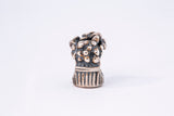 Pandora ALE Retired Gold 14K Love Flower Bouquet Bead 925 Sterling Silver Charm