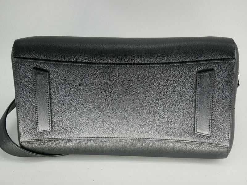 GIVENCHY: Medium ANTIGONA Grain Black Shiny Leather Satchel Bag