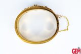 Antique Victorian Paste Glass and Sapphire Bracelet 10K 417 Solid Gold Cuff