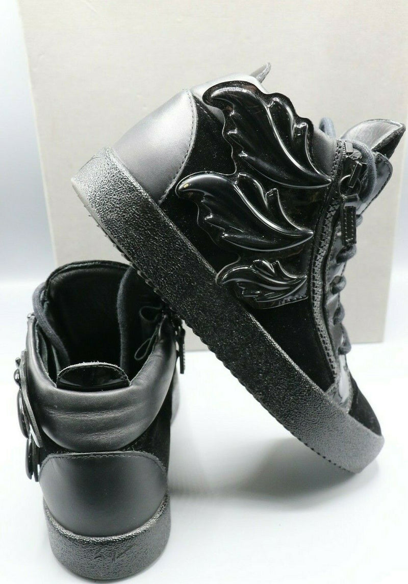 Giuseppe Zanotti Cruel Wing London Black High Top Sneakers Size 40/9.5