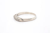 Antique 5 Stone Diamond 14k 585 White Gold Band Ring Size 7.5