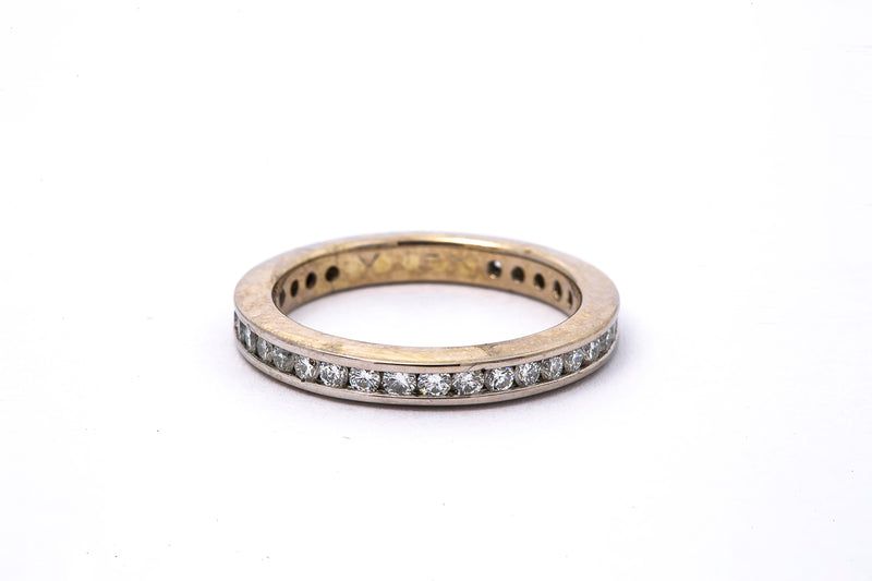 Diamond Eternity Round Brilliant Wedding Band Ring Stackable Size 8