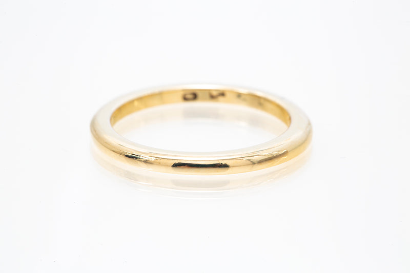 Thin Stackable 14k 585 Yellow Gold 1.7mm Wedding Band Ring Size 4.5