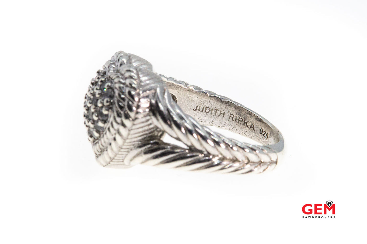 Judith Ripka Diamonique Cubic Zirconia Heart Cable 925 Sterling