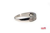 Antique Two Row Semi Milgrain Diamond Band 950 Platinum Handmade Ring Size 5 3/4