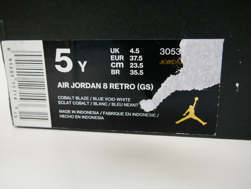 Kids Nike Air Jordan 8 Retro (GS) US Size 5Y (305368 400) Blue