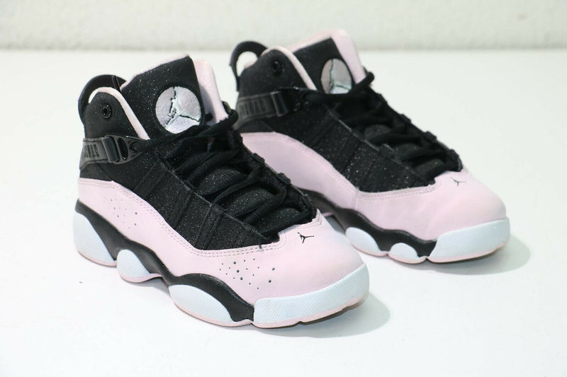 Nike: Air Jordan 6 Rings Sneaker - Black/Pink - 323431-006 - Youth 13c