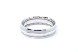 Tacori Double Sculpted Crescent Mens White Gold 18k 750 Wedding Band Ring Size 10.25