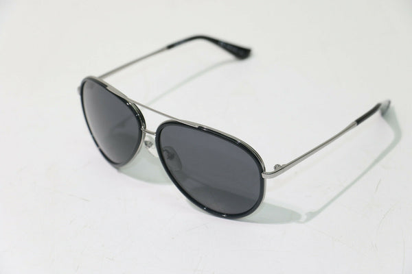 Salvatore Ferragamo SF146S 001 Black/Silver Aviator Sunglasses - 58-13-135