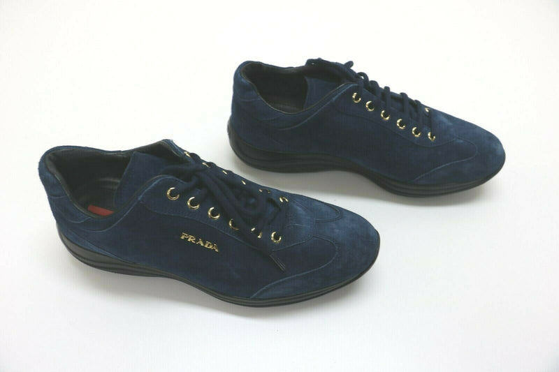Prada Blue Suede Sneakers Women's EU 39 US 8.5 3E5793