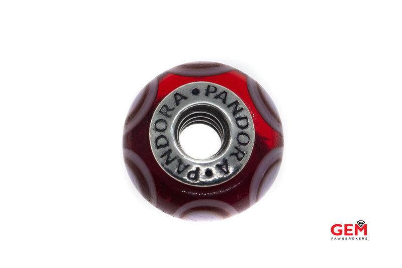 Pandora ALE Red Stepping Stone Murano S925 Sterling Charm Pendant Bead (2)