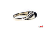 Sarah Coventry Black Onyx Twist Cable 925 Sterling Silver Ring Size 8
