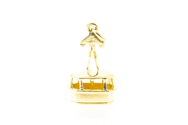 Venezuela Cable Car World Tourist 18k 750 Yellow Gold Charm Pendant