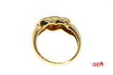 Heart Knot Diamond Woven Love Band 18K 750 Yellow Gold Ring Size 6 3/4