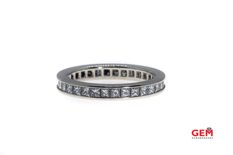 Asprey Platinum 950 Eternity Stackable Wedding Band Ring Size 7 3mm