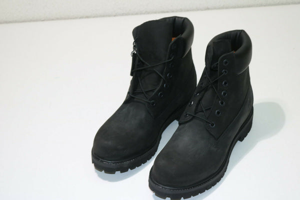 Timberland 6in Premium Boot Black Nubuck Size 8.5