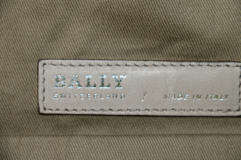 Bally Embroidered Patch Canvas Backpack Beige/Grey/Multi
