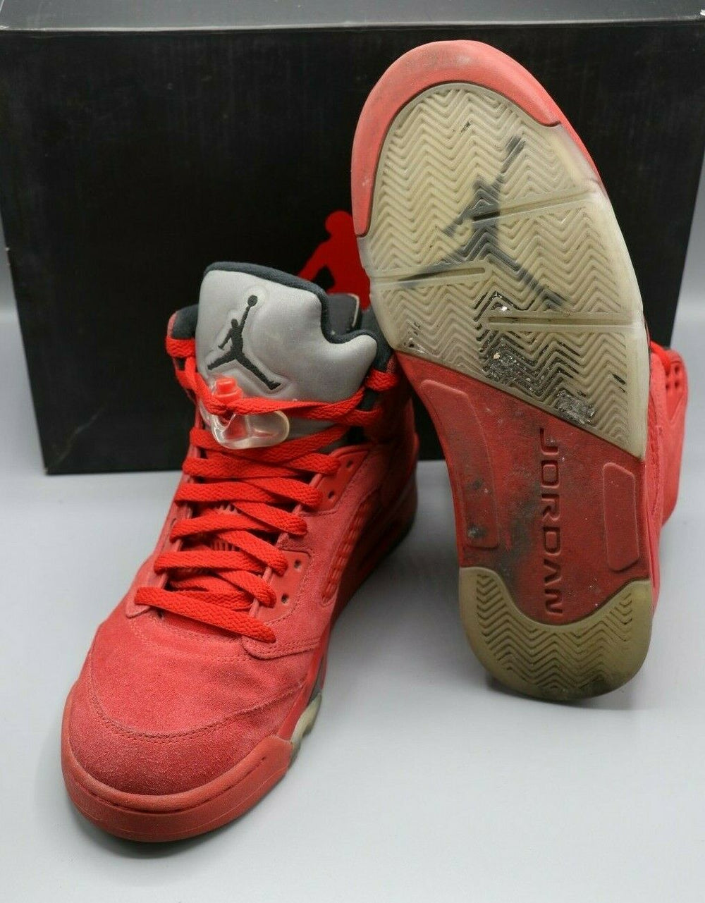 Size 10 Air Jordan 5 Retro‎ University Red Mens Suede Sneaker Shoes 136027-602 Nike Air Jordan 5 Retro “Red Suede”136027-602 Men main image 4