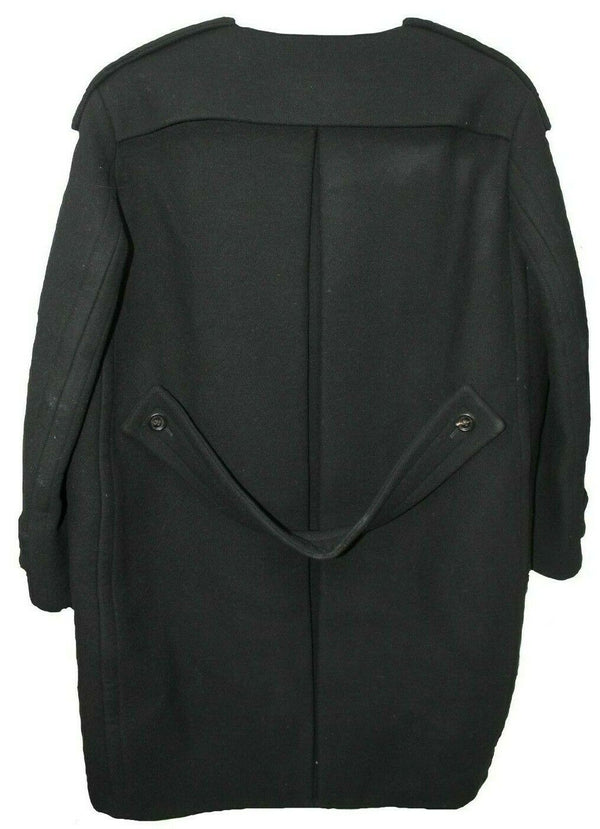 Burberry Prorsum FW 11 Collection Black Wool Collarless Coat Size 44