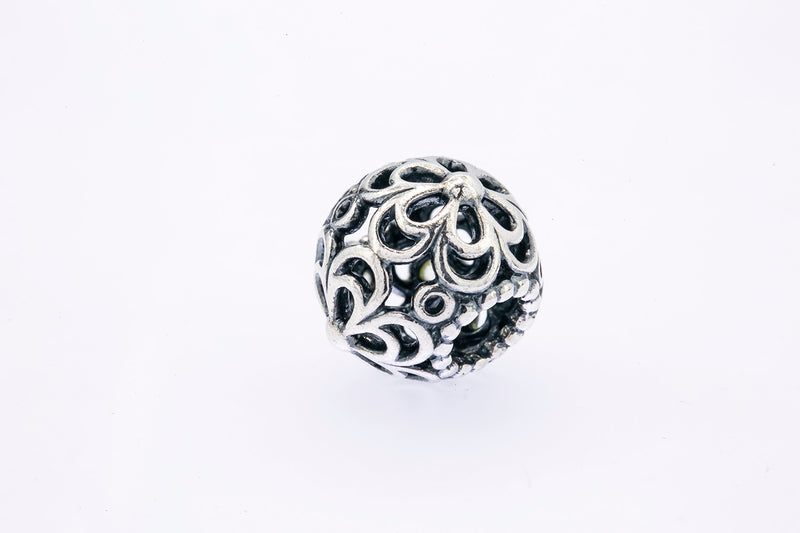 Pandora Open Work Flower Sterling Silver Bead Charm