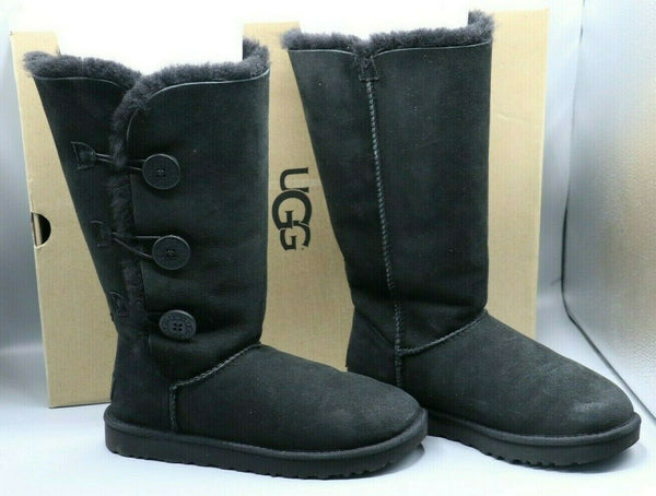 Ugg Bailey Button Tripplet II Boots Black 1016227 US Size 8 EUR Size 39