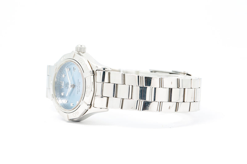 Tag Heuer Aquaracer WAF1419 Diamond Blue Mother of Pearl 27mm Watch