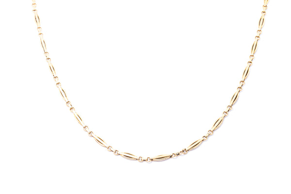 Vintage Extra Long 36" 14k 585 Yellow Gold Necklace Chain