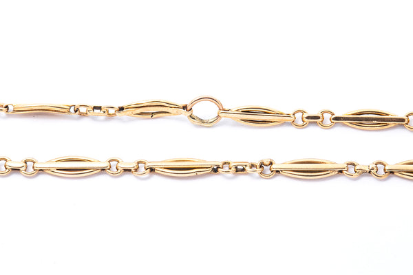 Vintage Extra Long 36" 14k 585 Yellow Gold Necklace Chain