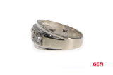 Antique Estate Three European Diamond Band 14K 585 White Gold Ring Size 9