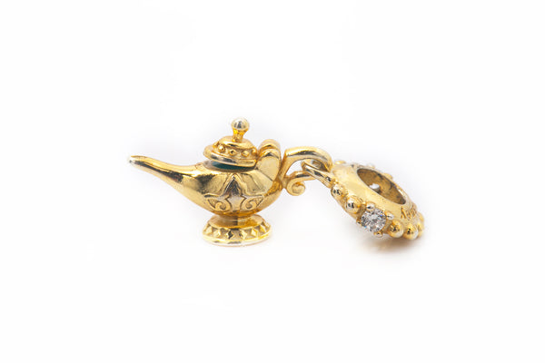 Pandora Disney ALE S925 Genio Lámpara Charm Bead Dangle Charm Pendant