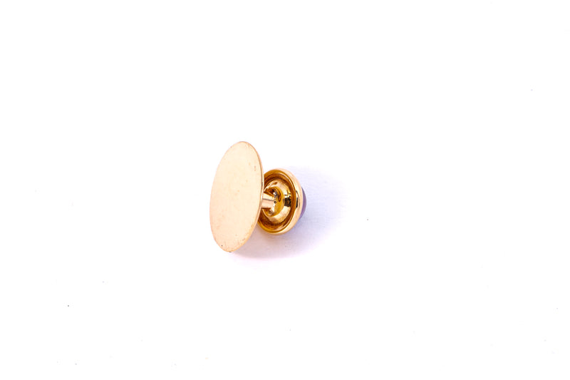 Antique Amethyst 7mm Bezel Set Shirt Button 14K 585 Yellow Gold Accessory