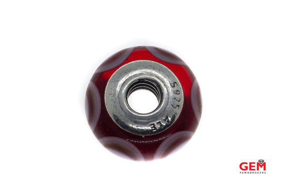 Pandora ALE Rojo Stepping Stone Murano S925 Sterling Charm Pendant Bead (2)