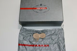 Prada: Women Leather Beige 3E 5876 Patent Lace Up Size US 7.5/38 EUR