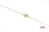 Ippolita Stardust Mini Disc Diamond Line 18K 750 Yellow Gold 7.25" Bracelet B