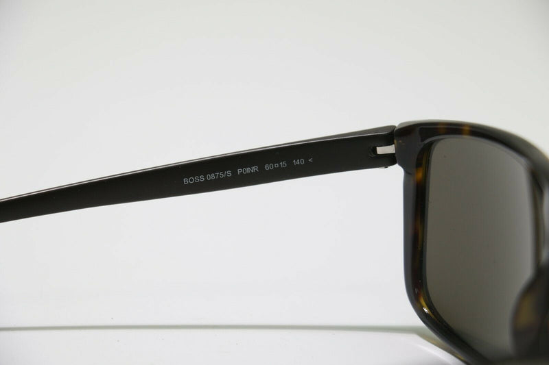 Hugo Boss Men's 0875/S YPP/85 Black/Silver Rectangle Sunglasses 60mm