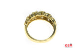 Rope Style Twisted Diamond Milgrain Band 18K 750 Yellow Gold Ring Size 7
