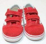 Vans Toddler Primary Check Old Skool V Red/White Size 9.5T(Toddlers)