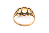 Art Nouveau 14k 585 Dason Opal Three Stone Band Ring Size 6