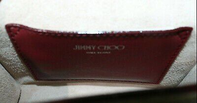 Jimmy Choo Leather Rebel Maroon Leather Convertible Crossbody Handbag