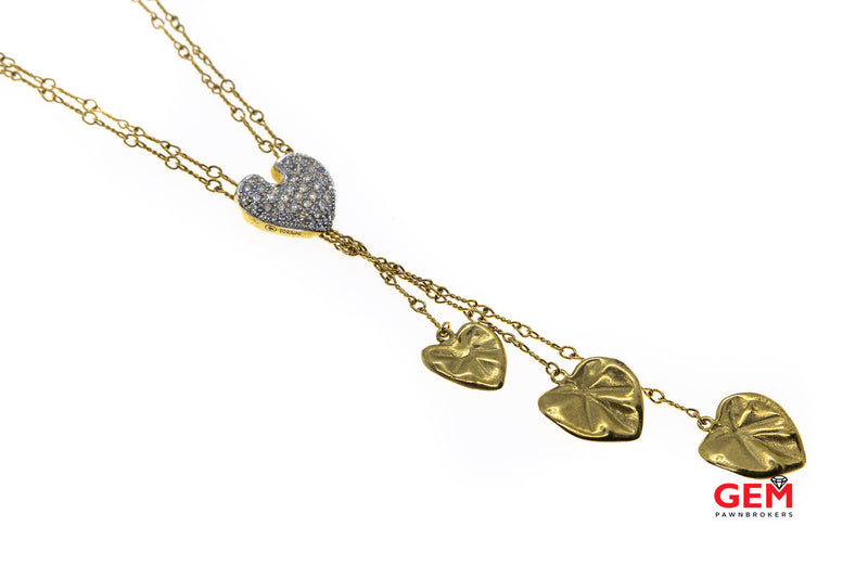 Torrini 14 KT Yellow Gold Diamond Heart Necklace