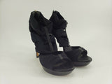 Fendi Sandalo Cuoietto + Lycra Opaca Black | Size 39 EUR | Real Leather
