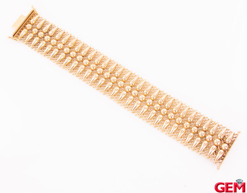 Vintage Gruppach Orfeo Italian Woven 18k 750 Mesh Bracelet 7"