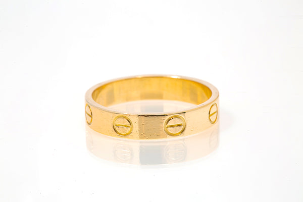 Cartier Thin Love Ring 18k 750 Wedding Band Yellow Gold EU 49 US 5.5