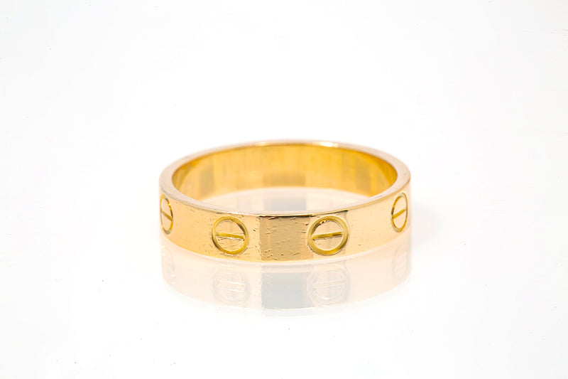 Cartier Thin Love Ring 18k 750 Wedding Band Yellow Gold EU 49 US 5.5