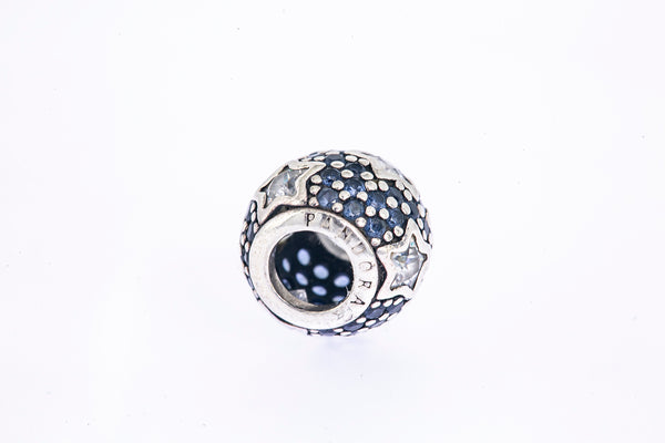Pandora Follow the Stars Mightnight Azul Pave Plata de Ley 925 Abalorio Charm